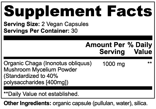 AIVA Chaga Mushroom 1000mg