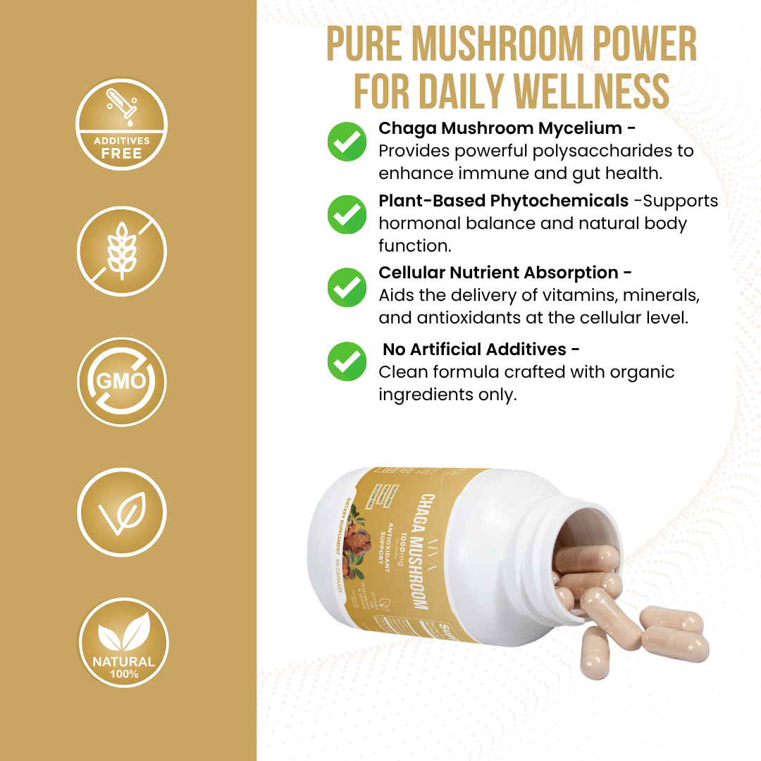 AIVA Chaga Mushroom 1000mg