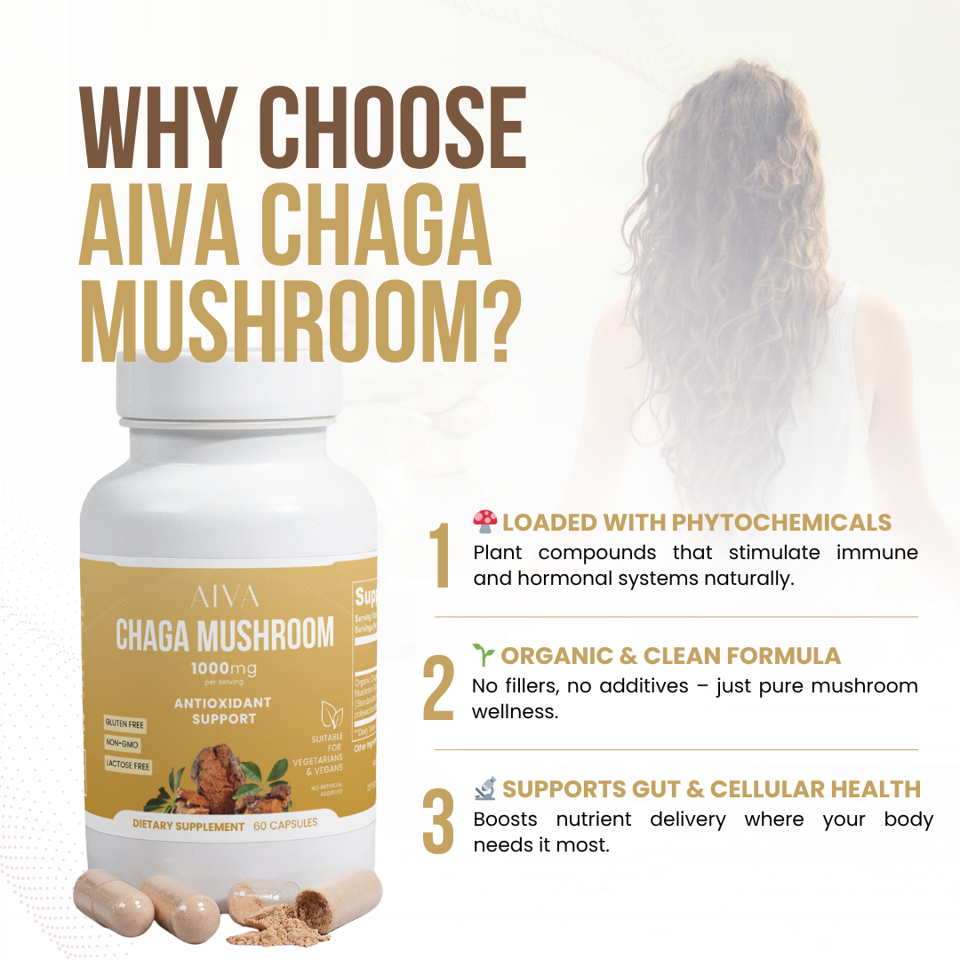 AIVA Chaga Mushroom 1000mg