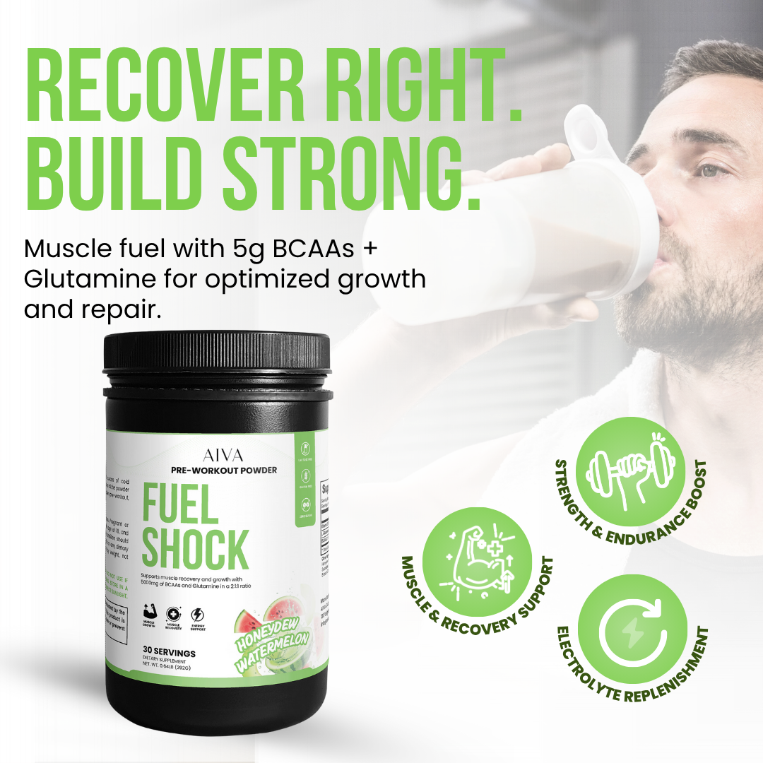 AIVA Fuel Shock Pre-Workout Powder (Honeydew Watermelon)