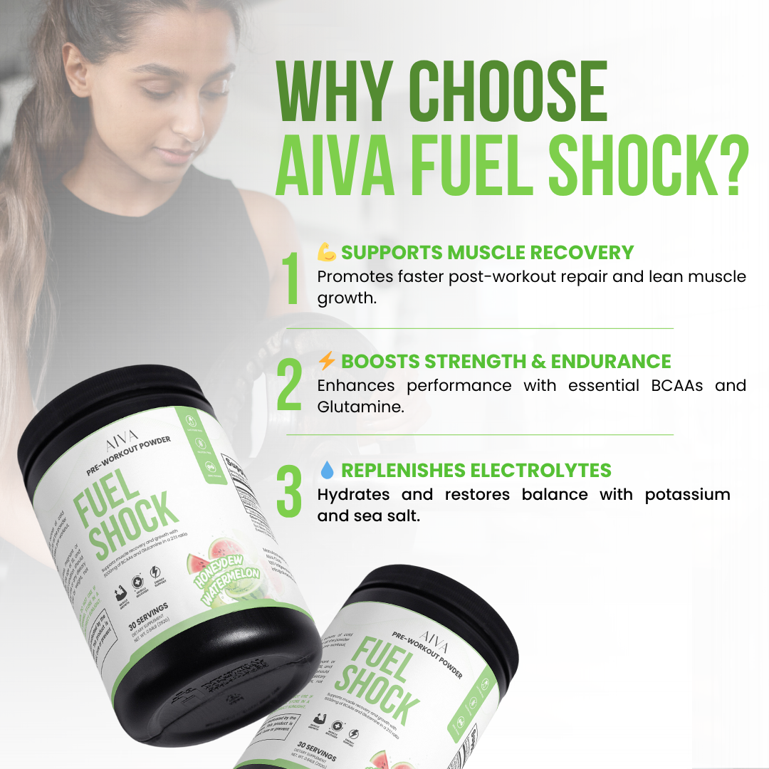 AIVA Fuel Shock Pre-Workout Powder (Honeydew Watermelon)
